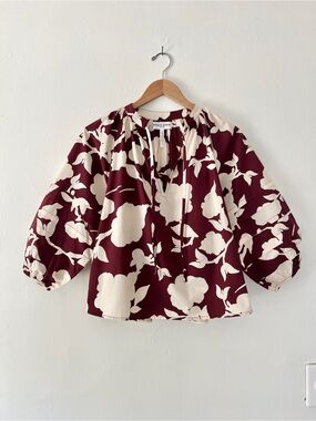 Apiece Apart NWT XXS Tule Top Paz Floral Fig